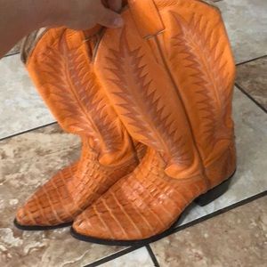 Mens genuine leather boot 8.5 tan